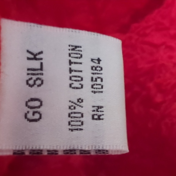 Go Silk Red 100 Percent Cotton Jacket Cardigan. - Picture 9 of 9